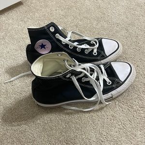 Black high top converse